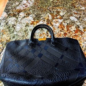Burberry brief bag with outside pocket for documents and shoulder strap